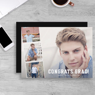 Glückwunsch Grad, Fotocollage Blue Graduation Part Ankündigung