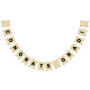 Glückwunsch Grad Graduation Party Banner Black Gol