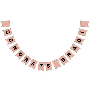 Glückwunsch Grad Graduation Party Banner Rosa Glit