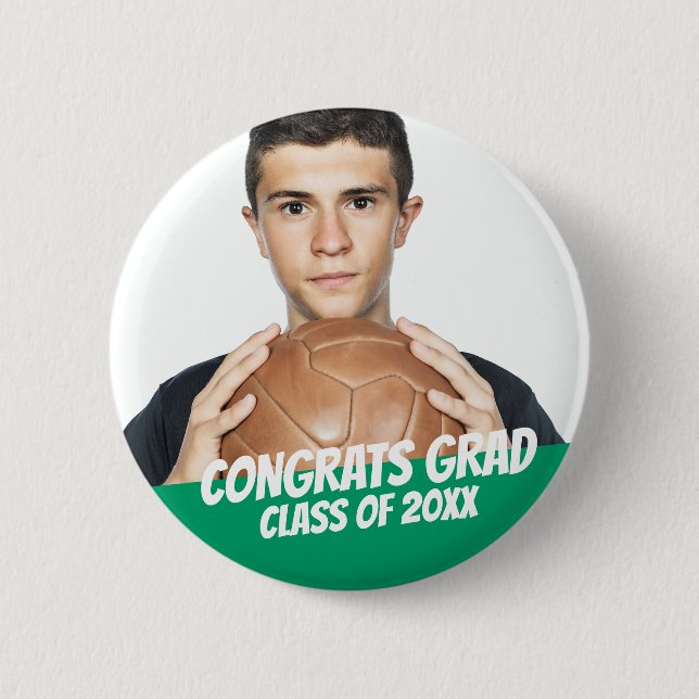 Glückwunsch Grad Klasse 20XX Modernes Cool Einfach Button (Vorderseite)