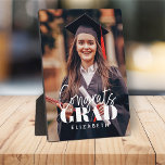 Glückwunsch Grad Modernes, benutzerdefiniertes Fot Fotoplatte<br><div class="desc">Dieses einfache und moderne Design besteht aus Serifentypografie und fügt ein individuelles Foto hinzu.</div>