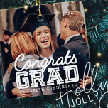 Glückwunsch Grad Modernes, einfaches, schlankes Fo Keramikornament<br><div class="desc">Dieses einfache und klassische Design besteht aus Serifentypografie und fügt ein benutzerdefiniertes Foto hinzu.</div>