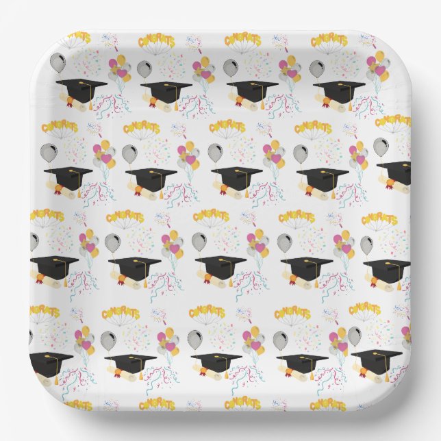 Glückwunsch Grad Pappteller (Vorderseite)