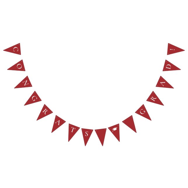 Glückwunsch Grad Red Wimpelkette (Alle)