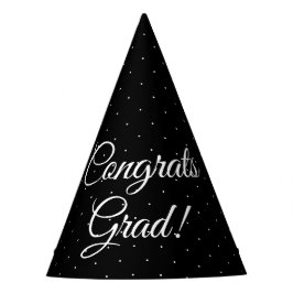 Glückwunsch Grad Schwarz-weiße Drehbuchschreiber P Partyhütchen