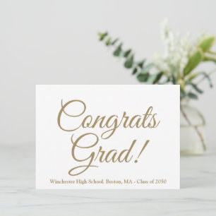 Glückwunsch Graden Gold Custom School Jahr-Karte