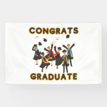 Glückwunsch Graduate 2,5x4 Vinyl Banner