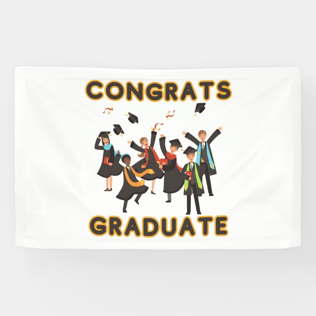 Glückwunsch Graduate 2,5x4 Vinyl Banner