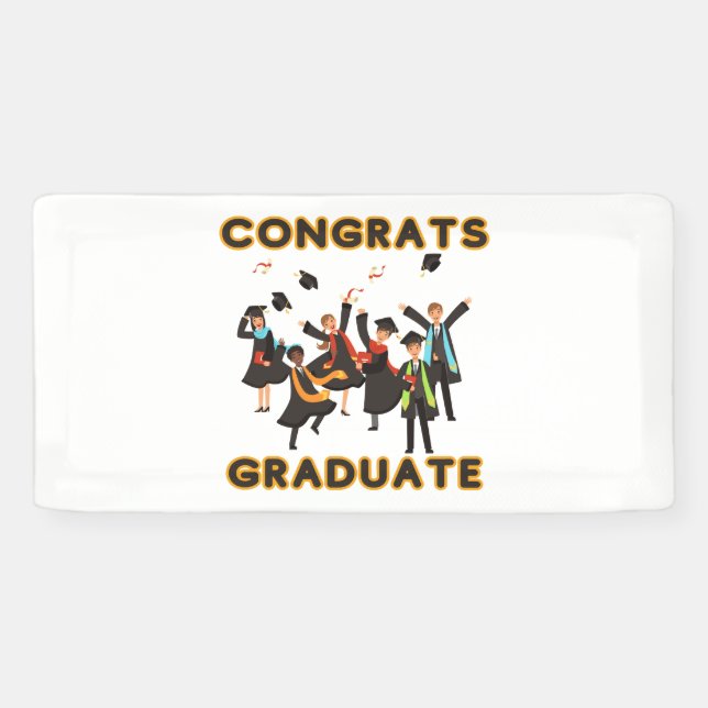 Glückwunsch Graduate 2x1 Vinyl Banner (Horizontal)