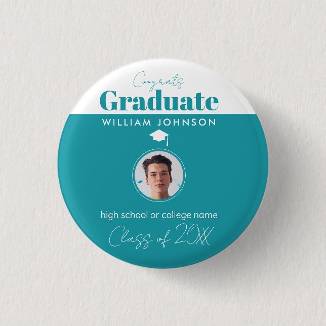 Glückwunsch Graduate Class of 2023 Button (Vorderseite)