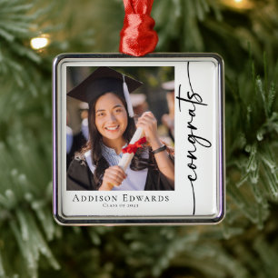 Glückwunsch Graduate Class of Foto Keepake Ornament Aus Metall