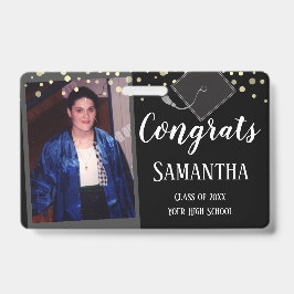 Glückwunsch Graduate Class of One Foto Black Abzei Ausweis