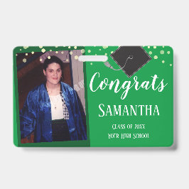 Glückwunsch Graduate Class of One Foto Green Abzei Ausweis