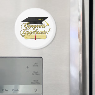 Glückwunsch Graduate Diplom und Abschluss Hut Magnet
