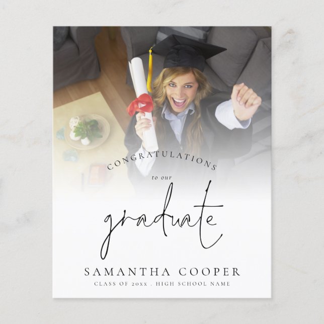 Glückwunsch Graduate Foto Ankündigung (Vorderseite)