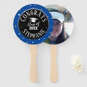 Glückwunsch Graduate Name Fett Text Hand Fan Fächer