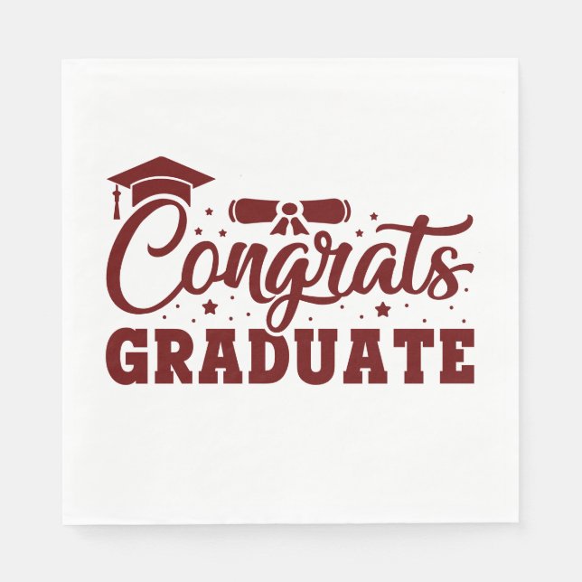 Glückwunsch Graduate Serviette (Vorderseite)