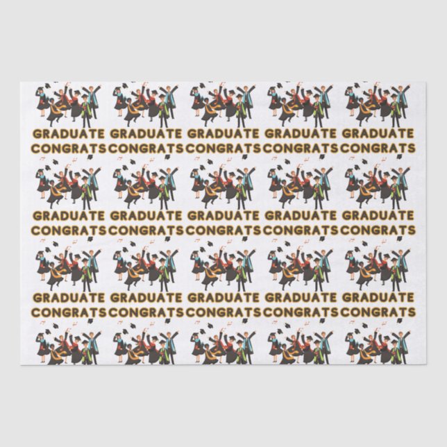 Glückwunsch Graduate Tissue Paper Seidenpapier (Vorderseite)