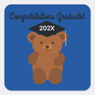 Glückwunsch Graduieren Abschluss Bear #1 Stickers
