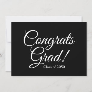Glückwunsch Graduierung Jahrgangsschrift Schwarzer Karte