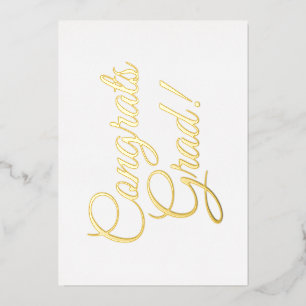 Glückwunsch Gradweiße goldene Schrift Folien Feiertagskarte