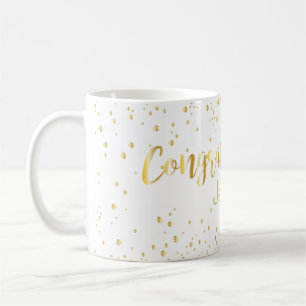 Glückwunsch Hochzeit Gold Lettern Glitzer Kaffeetasse