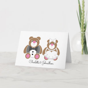Glückwunsch Hochzeit niedlich Teddy Bären Karte
