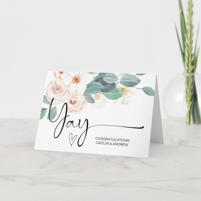 Glückwunsch Hochzeit Verlobung Yay New Baby Karte (Vorderseite)