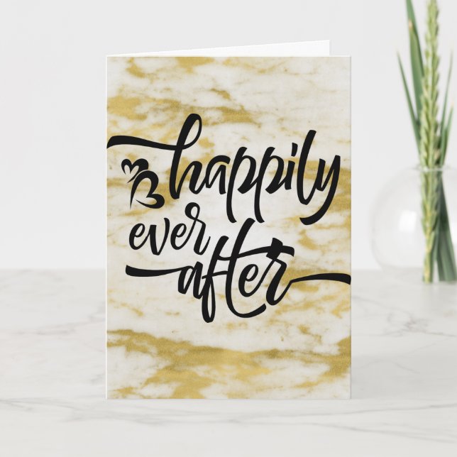 Glückwunsch Hochzeitsehen Verlobung Ehe Gold Karte (Vorderseite)