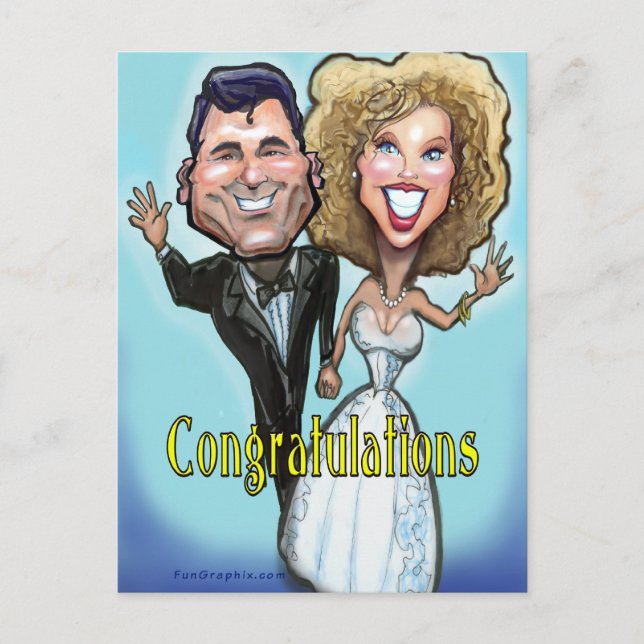 Glückwunsch Hochzeitspumpen Postkarte (Vorderseite)