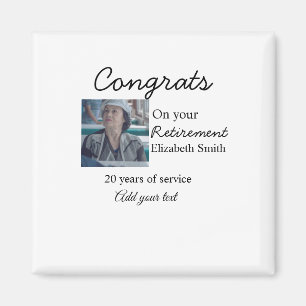 Glückwunsch in Ihrem Ruhestand fügen Foto-Name Dat Magnet