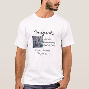 Glückwunsch in Ihrem Ruhestand fügen Foto-Name Dat T-Shirt