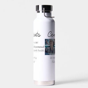 Glückwunsch in Ihrem Ruhestand fügen Foto-Name Dat Trinkflasche