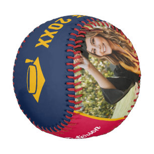 Glückwunsch jetzt Red Blue Yellow Meilenstein Foto Baseball