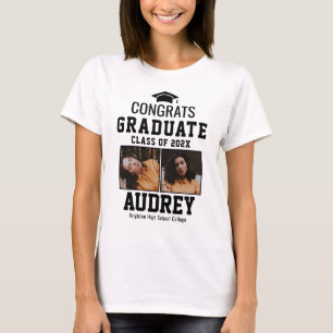 Glückwunsch-Klasse 2025 Graduate Name T-Shirt