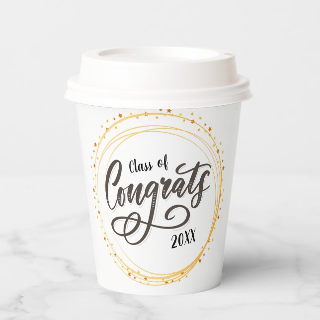 Glückwunsch-Klasse Pappbecher (Vorderseite)