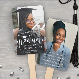 Glückwunsch Modern Script 2 Foto-Abschlussfeier Fächer