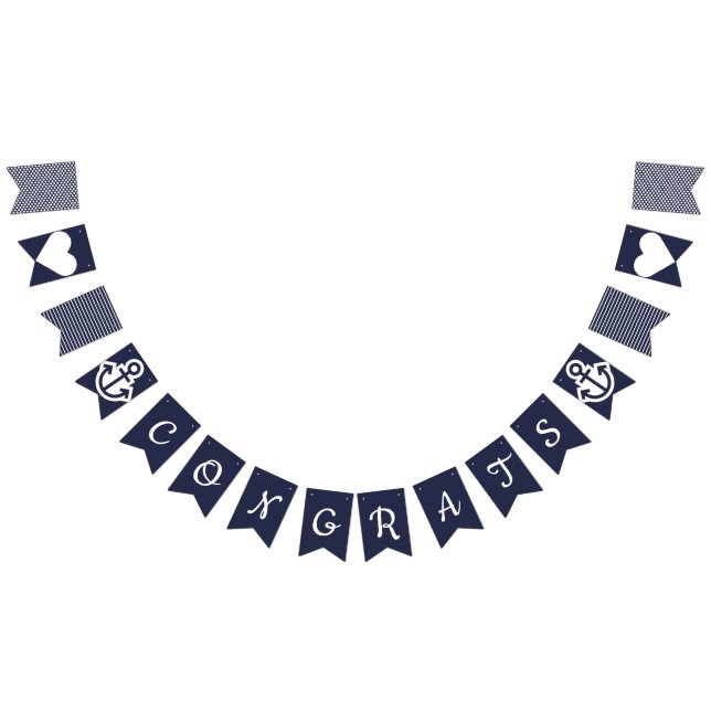 Glückwunsch Nautic Bunting Wimpelkette (Alle)