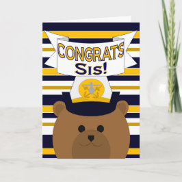 Glückwunsch Navy Sister / Sis Karte