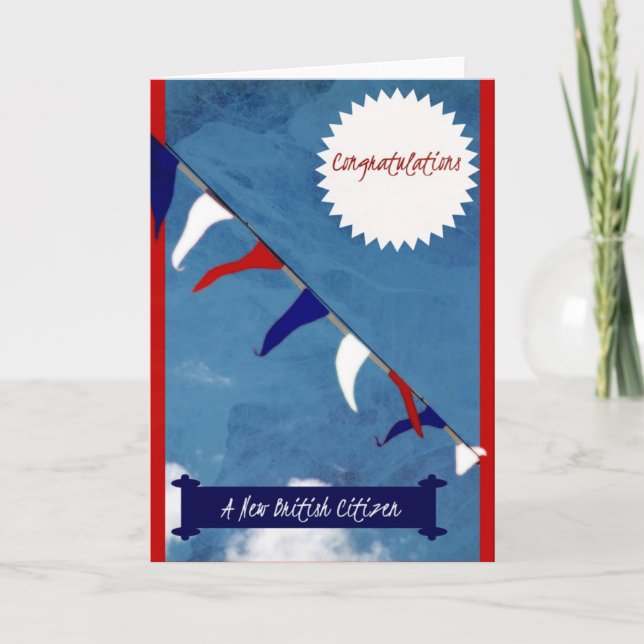 Glückwunsch Neue britische Bürgerkarte Karte (Vorderseite)