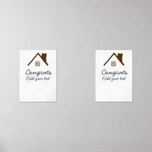 Glückwunsch neue Zuhause-Besitzer echtes Anwesen E Bilderwand Sets