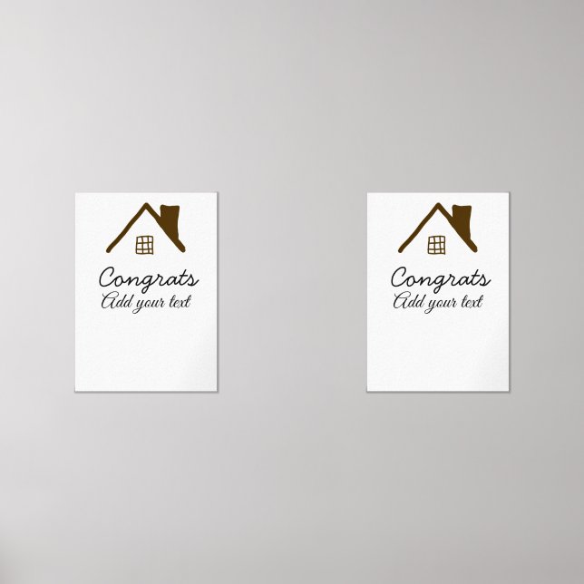 Glückwunsch neue Zuhause-Besitzer echtes Anwesen E Bilderwand Sets (Vorderseite)