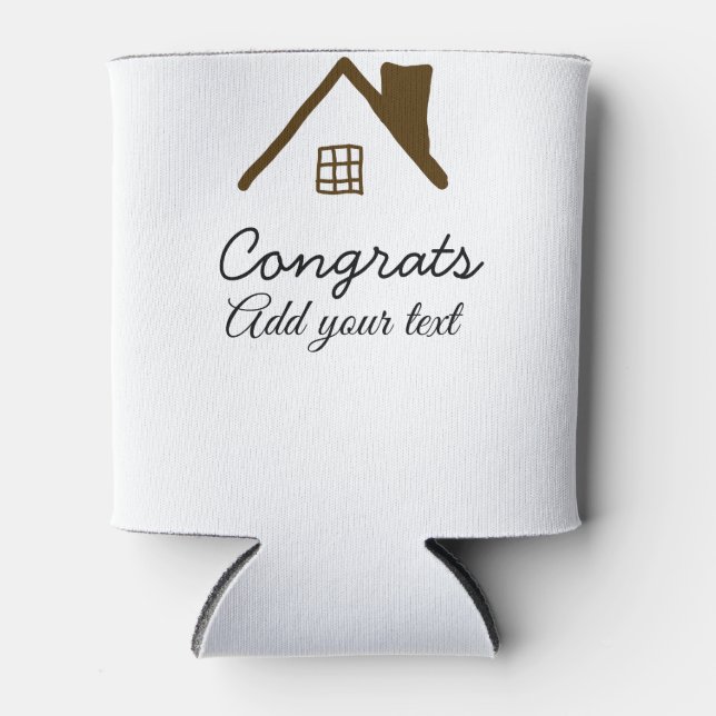 Glückwunsch neue Zuhause-Besitzer echtes Anwesen E Dosenkühler (Vorderseite)