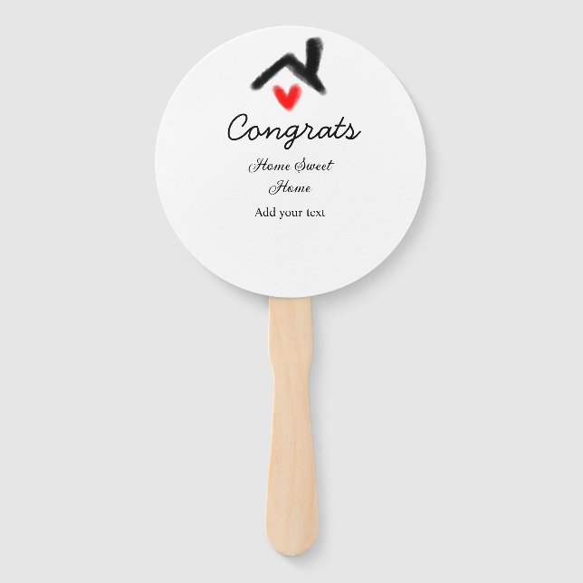 Glückwunsch neue Zuhause-Besitzer echtes Anwesen E Fächer (Vorderseite)