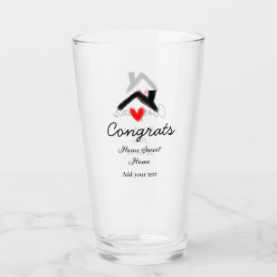 Glückwunsch neue Zuhause-Besitzer echtes Anwesen E Glas