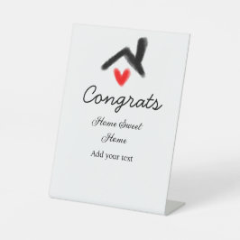 Glückwunsch neue Zuhause-Besitzer echtes Anwesen E Sockelschild