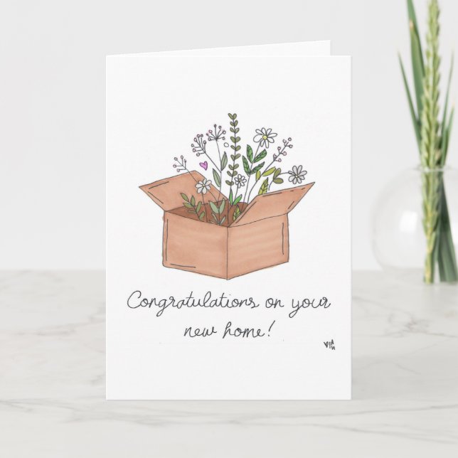 Glückwunsch Neue Zuhause-Karte Dankeskarte (Vorderseite)