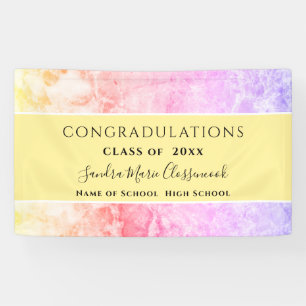 Glückwunsch Pink Lila Gelbes Amethyst Kristallgrau Banner