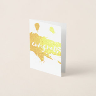 Glückwunsch Pinselstrich aufdecken Folienkarte