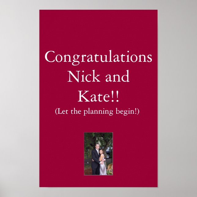 Glückwunsch Poster (Vorne)